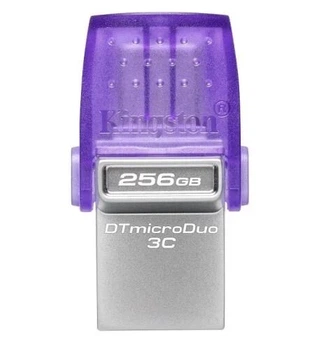 Флеш накопичувач Kingston DataTraveler microDuo 3C Type C / USB 3.2 Gen 1 256GB Purple
