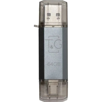 Флеш накопичувач T&G Star TG009TC Type C / USB 2.0 64GB Silver