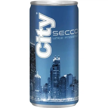 Ігристе вино Secco White "City" 10,5%, ж/б, 0.2 л