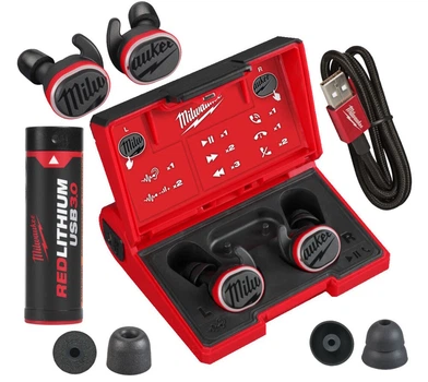 Навушники акумуляторні для роботи, з захистом слуху MILWAUKEE L4 RLEPB-301 USB Bluetooth