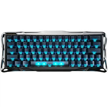 Магнитная клавиатура GravaStar Mercury V60 Pro GunMetal, алюминиевая, 65%, Hall Effect, Rapid Trigger, 8000 Гц опроса, RGB