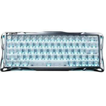 Магнитная клавиатура GravaStar Mercury V60 Pro Sliver Frost, алюминиевая, 65%, Hall Effect, Rapid Trigger, 8000 Гц опроса, RGB