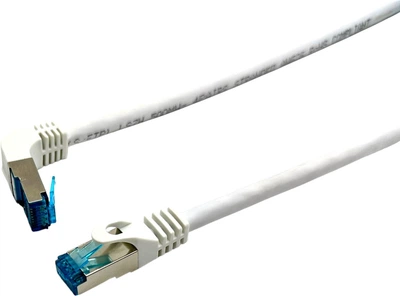 Patchcord kątowy Equip Cat 6a S/FTP (S-STP) RJ-45 5 m White (4015867235157)