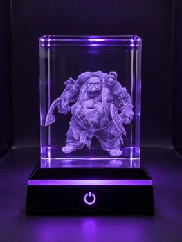 Ночник Pudge (Пудж) Dota 2 — 3D LED-светильник K9 Crystal 5×5×8 см, подарок геймеру