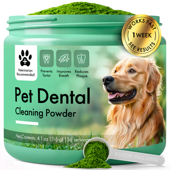 Зубний порошок для собак Petcarex Pet Dental Cleaning Powder з пробіотиками 116 г, 58 порцій