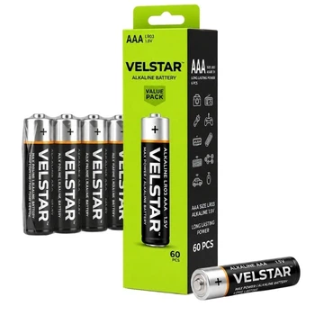 Батарейки VELSTAR Alkiline LR 03 ААА 60 шт (7649)