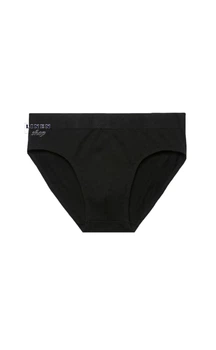 Черные бамбуковые мужские трусы брифы без рисунка Sports style TASO BC 3615 2XL