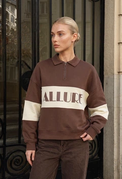 Женская олимпийка стаф коричневая молочная оверсайз флисовая Staff mok brown & milk oversize fleece XS-S (406396)