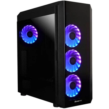 Корпус Chieftec SCORPION III GL-03B-OP 4x120mm A-RGB, Type-C ATX, без БЖ, Black (GL-03B-UC-OP)
