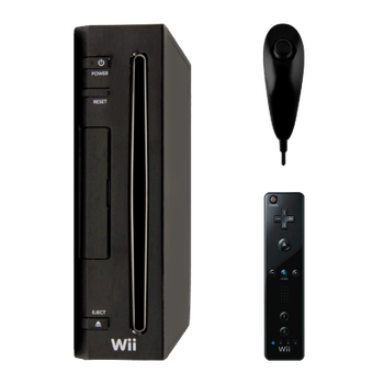 Набір Консоль Nintendo Wii FAT Europe 512MB Black Б/У + Контролер Remote + Nunchuk