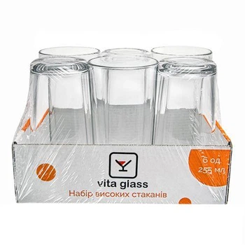 Набор стаканов для воды VitaGlass 255 мл, 6 шт (51021V)