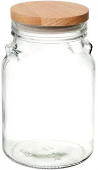 Банка Everglass Бук 900 мл с крышкой из дерева (1906Н)