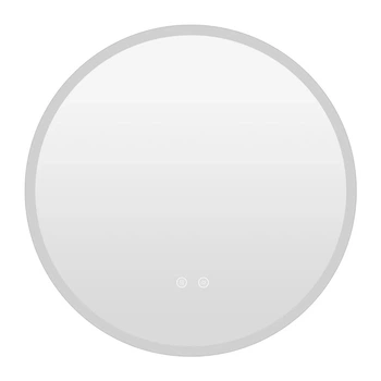 Кругле дзеркало для ванної з LED-підсвіткою, з функцією антизапотівання, 60×3 см, колір: срібний Costway