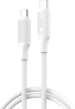 Kabel XO NB-Q265B-CC USB-C do USB-C 60W Power Delivery 1 m White (6920680855056)