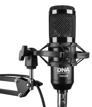 Zestaw do streamingu i podcastów DNA YOU2B z mikrofonem akumulatorowym interfejsem USB i statywem biurkowym ramieniowym (5908249815919)