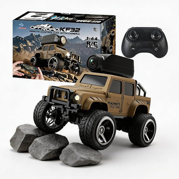 Мини-машина на радиоуправлении KFPLAN KF32 1:64 с камерой 480P, RC авто 2WD на пульте 2.4GHz, пропорциональное управление