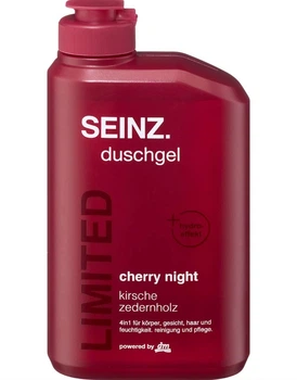 Чоловічий гель для душу SEINZ DUSCHGEL Cherry Night Limited з ароматом вишні, мускусу та лаванди 300 мл