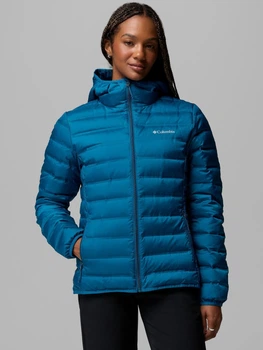 Пуховик зимовий короткий жіночий Columbia Lake 22 II Down Hooded Jacket 2088363442 XL Синій (199141622957)