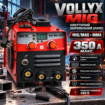Зварювальний апарат MIG MAG 350 А напівавтомат інверторний 380 В MMA зварка IGBT для дроту 0,8–1,2 мм цифровий дисплей зварювальне обладнання для сталі гаража СТО майстерні будівельних робіт