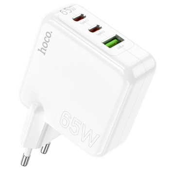 Мережевий зарядний пристрій Hoco C115A Header PD65W QC3.0 1USB-A 2C Білий
