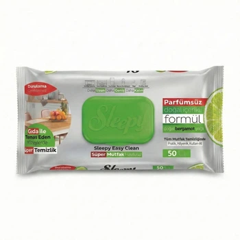 Вологі серветки для прибирання кухні Sleepy Easy Clean Bergamot 50 шт.