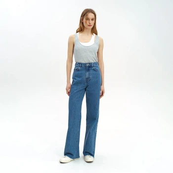 Жіночі джинси Palazzo Cropped Mid Blue w32l32