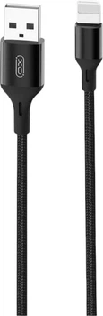 Kabel XO NB143 Braided Data Cable Lightning 1 m Black (6920680870707)