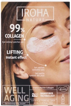 Набір для догляду за обличчям Iroha Nature Патчі для шкіри навколо очей 6х14 г + Міст 20 мл (8436036437480)