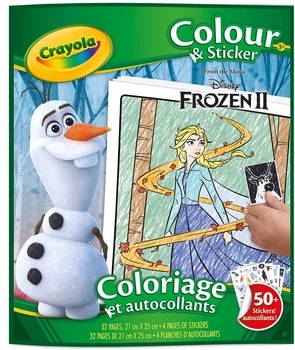 Розмальовка Crayola Disney Frozen 32 сторінки та 4 сторінки наліпок (71662058647)