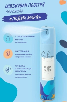 Освежитель воздуха Sabrise Дыхание моря 300 мл