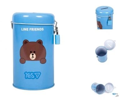 Скарбничка дитяча металева YES Line Friends кругла 13х7.6 см (708941)
