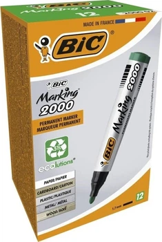 Набор маркеров перманентных Bic 2000 ECO 1.7 мм 12 шт Зеленых (8209123) (3086122000026)