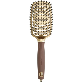 Щетка-расческа Olivia Garden Expert Care Flex Boar Bristles Gold&Brown (ID2070) [176911]