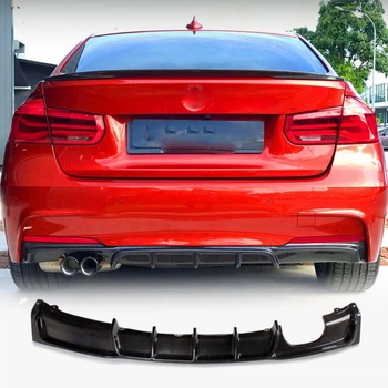 Дифузор заднього бампера V5 (для F30 M-Sport, Карбон) для BMW 3 серія F30/F31 2012-2019 рр