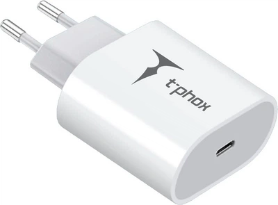 Мережевий зарядний пристрій T-phox iSpeed PD 20 W Charger White (6972165647526)