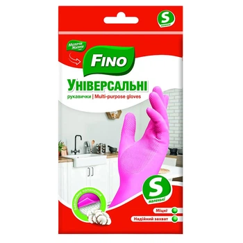 Перчатки хозяйственные латексные FINO Универсальные, р. S, 1 пара - 773025