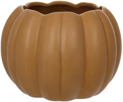Кашпо керамічне Гарбуз набір 2 шт BonaDi Pumpkin Garden Ø14 см гірчичне матове