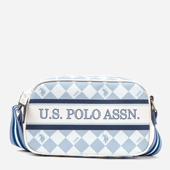 Сумка кросс-боди через плечо женская тканевая маленькая U.S. Polo Assn 569000885 Голубая (1162816945)