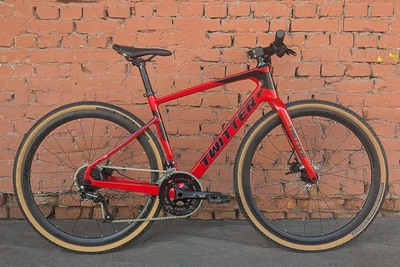Велосипед карбоновий міський 28" Twitter CoffeeRacer Red S (2026) (VLP_100002145)