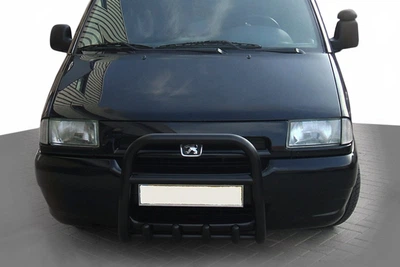 Кенгурятник QT006 Black (нерж) для Citroen Jumpy 1996-2007 гг