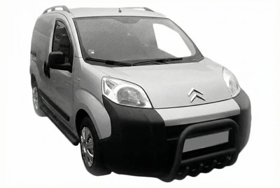Передняя дуга QT006 Black (нерж.) для Citroen Nemo 2007-2017 гг