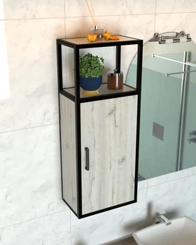 Настенная тумба полка для ванной комнаты в стиле лофт EcoLoft Ровена DSP-1515-2