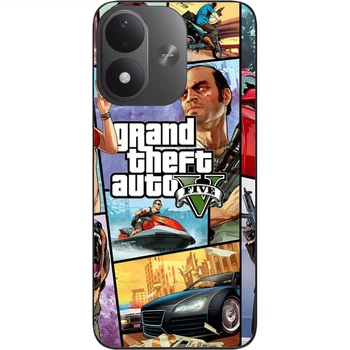 Силиконовый чехол SMTT для Xiaomi Redmi Note 17 4G / 5G с изображением Игра GTA