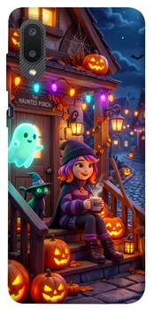 Чехол для Galaxy A02 с принтом Little witch