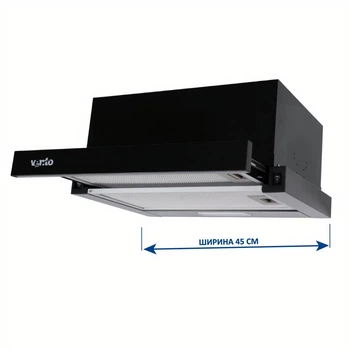 Вытяжка VENTOLUX GARDA 45 BK (700) LED 2S