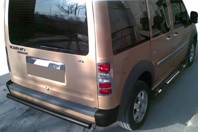 Задняя дуга AK 002 Черная (нерж.) для Ford Connect 2010-2013 гг