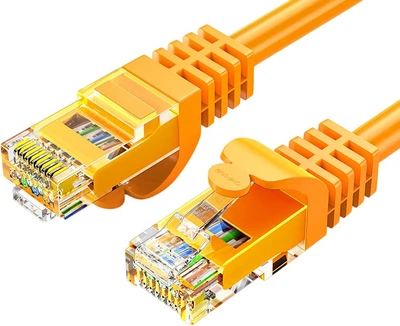 Патч-корд Choseal QS2668C Cat 6a мідний неекранований 10 Гбіт/с 20 м Жовтогарячий