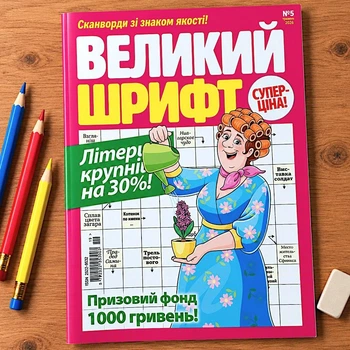 Кросворди Великий Шрифт російською мовою №5/2026