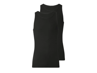 Майка бельевая набор 2 шт. в рубчик для мужчины Livergy by Esmara men 495234 XL Черный