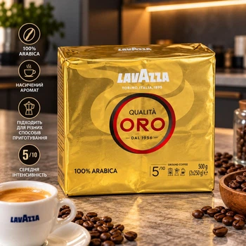 Кава мелена Lavazza Qualità Oro 100% Arabica 500 г (2×250 г)